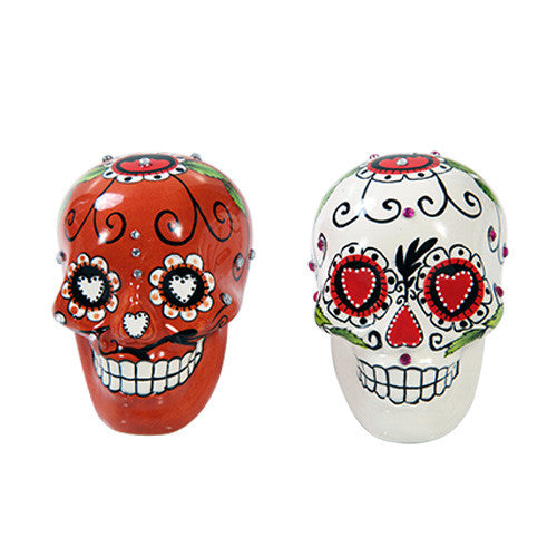 Day of the Dead Sugar Skull Salt and Pepper Shaker Set
