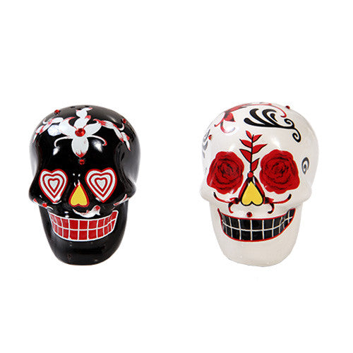 Day of the Dead Sugar Skull Salt and Pepper Shaker Set