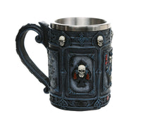 Dead Man's Hand Poker Skull Tankard 6.25 Inch Tall 11oz