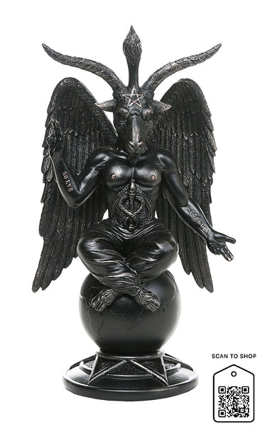 Baphomet Horned Sabbatic Goat Solve et Coagula Statue 10 Inch Tall