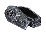 Spirit Skull Ossuary Style Coffin Lidded Trinket Box 6.75 inch L