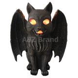 Vampire Winged Red Eye Standing Cat Gargoyle Candle Holder Statue Figurine Gothic Myth Fantasy Sculpture Decor