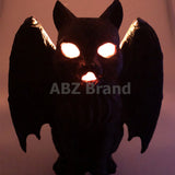 Vampire Winged Red Eye Standing Cat Gargoyle Candle Holder Statue Figurine Gothic Myth Fantasy Sculpture Decor