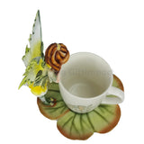 The Dream Eden Collection Tea Time Jasmine Green Tea Fairy Tea Cup Set with Plate
