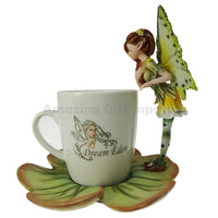 The Dream Eden Collection Tea Time Jasmine Green Tea Fairy Tea Cup Set with Plate