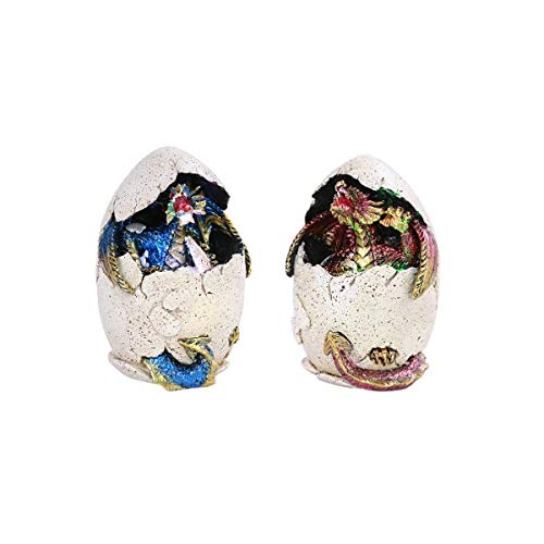 Small Colored Dragon Egg Home Decorative Resin Figurine Set of 2
