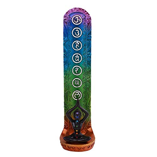 Rainbow Spiral Yoga Goddess Resin Figurine Incense Holder