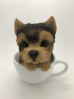 Adorable Teacup Pet Pals Yorkie Puppy Collectible Figurine 5.75 Inches