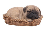 Puppy in Wicker Basket Pet Pals Collectible Dog Figurine 6.5 Inches L