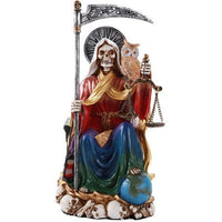 Santa Muerte Saint of Holy Death Seated Religious Statue 9 Inch