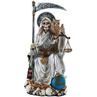 Santa Muerte Saint of Holy Death Seated Religious Statue 9 Inch