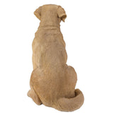 Realistic Life Size Sitting Labrador Retriever Statue Amazing Detail Glass Eyes Hand Painted Resin 22 inch Figurine Home Decor Amazing Likeness