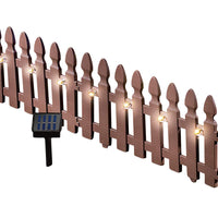 Pacific Giftware Eco-friendly Solar Powered Rechargeable Plastic Garden Edging Border Fence Panel Set of 4