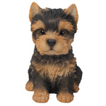 Adorable Seated Yorkshire Terrier Puppy Yorkie Collectible Figurine Amazing Dog Likeness Hand Painted Resin 6.5 inch Figurine Great for Dog Lovers Tabletop Decor
