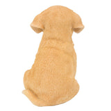 Adorable Seated Yellow Labrador Puppy Collectible Figurine Amazing Dog Likeness Hand Painted Resin 6.5 inch Figurine Great for Dog Lovers Tabletop Decor