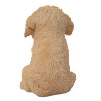 Adorable Seated Labradoodle Puppy Collectible Figurine Amazing Dog Likeness Hand Painted Resin 6.5 inch Figurine Great for Dog Lovers Tabletop Decor