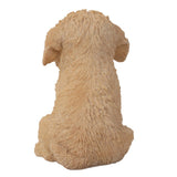Adorable Seated Labradoodle Puppy Collectible Figurine Amazing Dog Likeness Hand Painted Resin 6.5 inch Figurine Great for Dog Lovers Tabletop Decor
