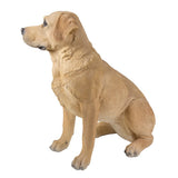 Realistic Life Size Sitting Labrador Retriever Statue Amazing Detail Glass Eyes Hand Painted Resin 22 inch Figurine Home Decor Amazing Likeness