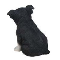 Adorable Seated Boston Terrier Puppy Collectible Figurine Amazing Dog Likeness Hand Painted Resin 6.5 inch Figurine Great for Dog Lovers Tabletop Decor
