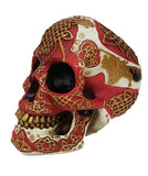 Golden Celtic Lion Skull Bank Hand Painted Resin Figurine