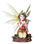 Adorable Strawberry Fairy Fantasy Fairy Collectible 4.75 Inches