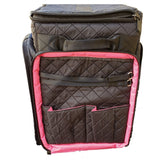 Kiota Soft Makeup Case on Wheels Cosmetic Trolley Inside Removable Storage Pockets