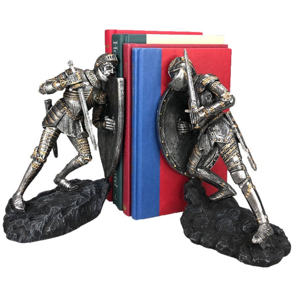 Medieval Time War Knights in Battle Decorative Bookends Set