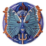 Psyche - Spirit Goddess of Growth & Transformation Round Wall Plaque Designed by Oberon Zell 5.75 Inches Diameter