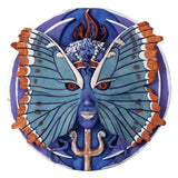 Psyche - Spirit Goddess of Growth & Transformation Round Wall Plaque Designed by Oberon Zell 5.75 Inches Diameter