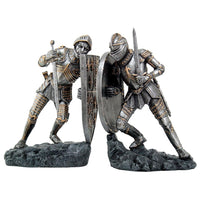Medieval Time War Knights in Battle Decorative Bookends Set