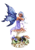 Amy Brown Licensed Violet Mushroom Flower Fairy Sculpture Figurine