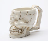 Ceramic Skull Mug with Handle 4 Inch Tall 13oz