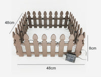 Pacific Giftware Eco-friendly Solar Powered Rechargeable Plastic Garden Edging Border Fence Panel Set of 4