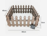Pacific Giftware Eco-friendly Solar Powered Rechargeable Plastic Garden Edging Border Fence Panel Set of 4