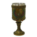 PT Egyptian Winged Falcon Collectible Resin Figurine Drinkable Goblet with Removable Stainless Steel Inner