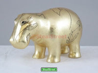 YTC Gold Leaf Hippo - Collectible Figurine Statue Sculpture Figure Egypt