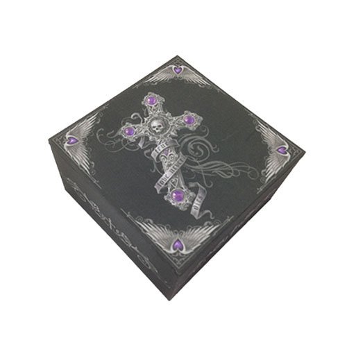 Small Skull Cross Mirror Box