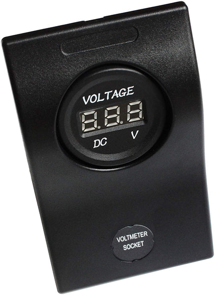 BANDC Voltmeter Socket Panel 3a Breakers Waterproof Marine/boat/rv 5-30v Dc