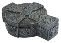 Celtic Cross Box - Collectible Tribal Container Statue Figurine