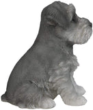 Pacific Giftware Adorable Seated Mini Schnauzer Puppy Collectible Figurine Amazing Dog Likeness Hand Painted Resin 6.5 inch Figurine Great for Dog Lovers Tabletop Decor