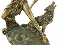 Bronzed Finish Artemis Moon Goddess Greek Statue Diana by Pacific Giftware