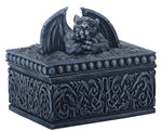 YTC 3.75 Inch Pensive Mythical Gargoyle Gray Treasure Trinket Box
