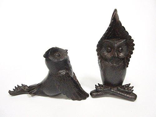 Zen Garden Inner Peace Yoga Owls Set of 2 Figurine Collectible Sculpture Decor 5 inch Tall