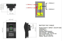 BANDC Voltmeter Battery Test Panel Rocker Switch Dpdt/on-off-on for Marine/boat/rv 5-30v Dc