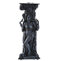 Pacific Giftware Triple Goddess Mother Maiden Crone Tea Light Candle Holder Stand 10 Inch (Gray Stone)