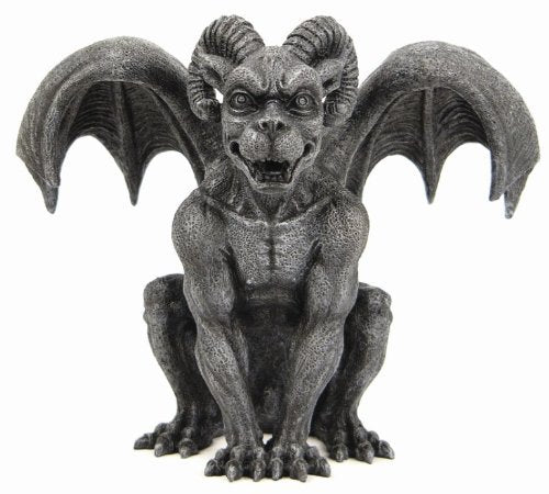Ram Horned Gargoyle Statue Cold Cast Resin Figurine