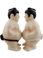 Sumo Wrestlers Attractives Salt Pepper Shaker Made of Ceramic by Pacific Trading