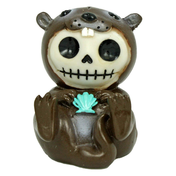SUMMIT COLLECTION Furrybones Otto Signature Skeleton in Otter Costume Holding Clam