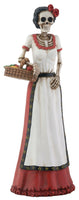 YTC Red Skeleton Senorita Holding Basket
