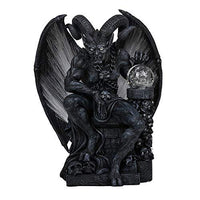 ABZ Brand Horned Devil Winged Gargoyle Crystal Ball Fiber Optic Statue Figurine Sculpture